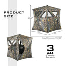 3 Person Portable Pop-Up Ground Hunting Blind with Tie-downs by LJGDeals