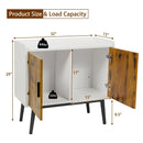 Mid-Century Wood Storage Cabinet with 2 Doors and Metal Legs for Entryway by LJGDeals