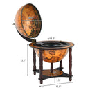 23 Inch Globe Wine Bar Stand for Dining Room and Living Room-Coffee by LJGDeals