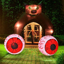 2 Pack 3 Feet Halloween Inflatable Eyeballs with Air Blower by LJGDeals
