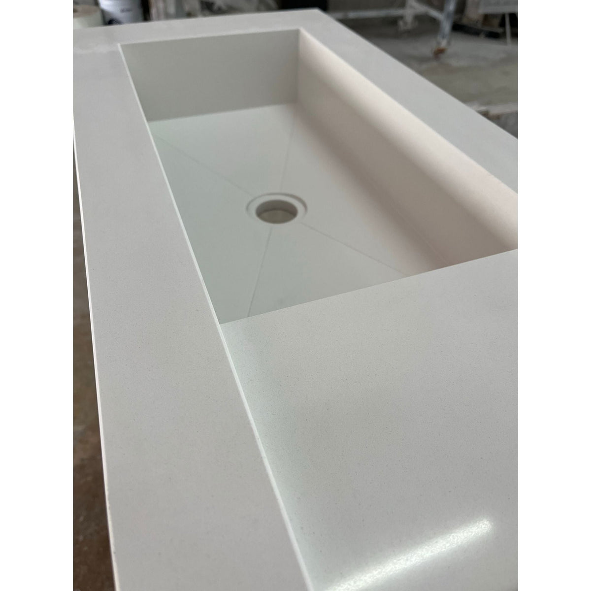 White Quartz Handcrafted Kitchen and Bathroom Sink - Engineered Stone Durability, photo 4 of 12