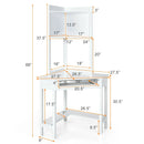Corner Computer Desk with Hutch and Storage Shelves by LJGDeals