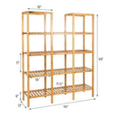 Multifunctional Bamboo Shelf Flower Plant Display Stand by LJGDeals