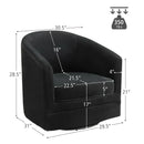 Assembly Accent Chair with 360-Degree Swivel Metal Base for Living Room by LJGDeals