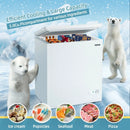 5.2 Cu.ft Chest Freezer Upright Single Door Refrigerator with 3 Baskets-White by LJGDeals