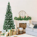 5/6/7.5 Feet Artificial Pencil Christmas Tree with Pine Cones by LJGDeals