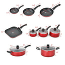 17 Pieces Hard Anodized Nonstick Cookware Pots and Pans Set by LJGDeals