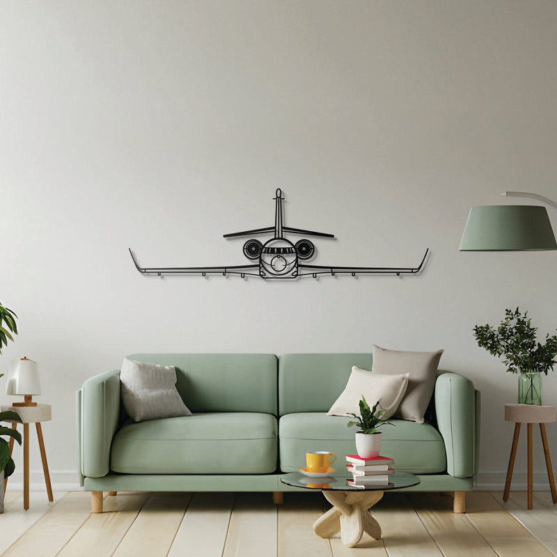 Falcon 2000LXS Front Metal Aircraft Wall Art - NCP0380