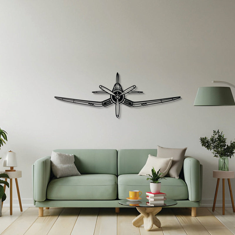 F4U Corsair Front Metal Aircraft Wall Art - NCP0071