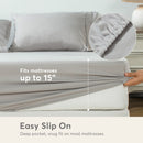 Kasentex Spring All Season Deep Pocket Fitted Sheet Set with Pillowcases, Room Decor, Graduation Gifts