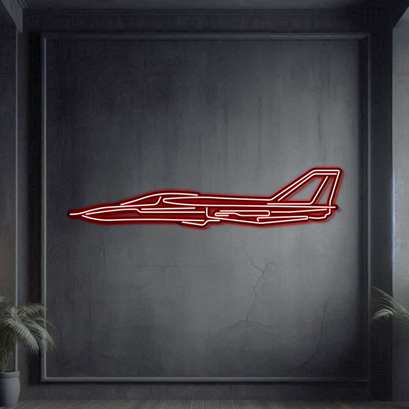 F-111 Aardvark Metal Neon Aircraft Wall Art - NCN0045