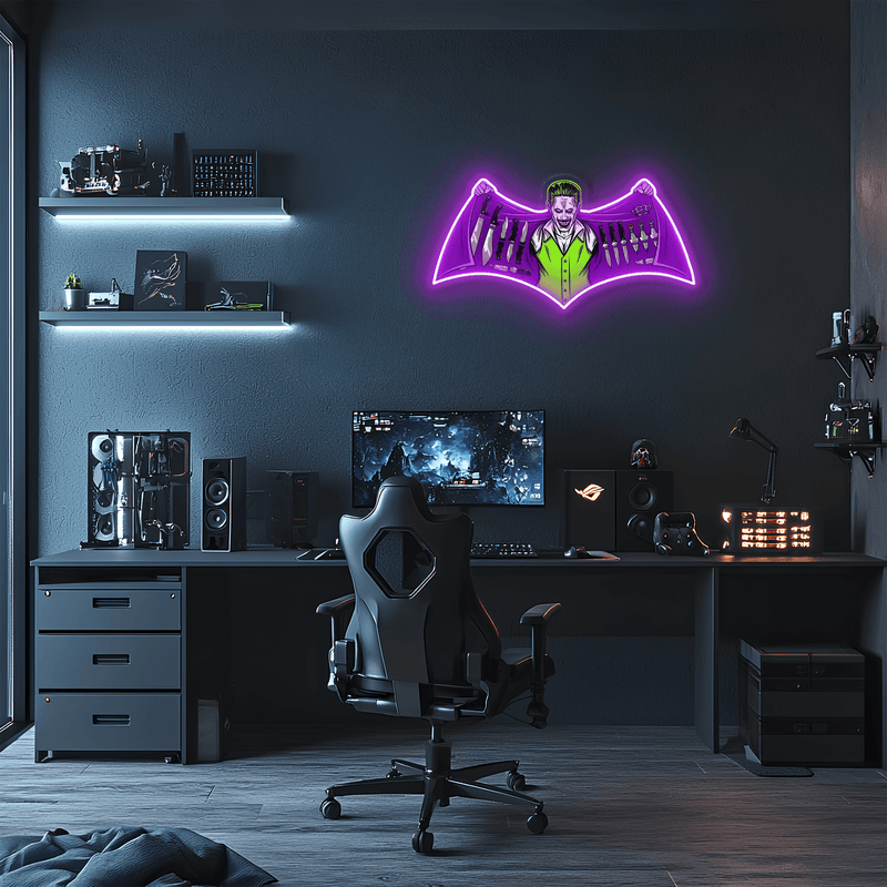 Joker Neon Sign, Uv Print Neon, Joker Uv Print Neon Sign, Neon Light,Neon Wall Art, Neon Sign,Neon Light Sign, Neon Gifts