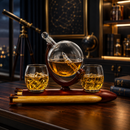 Rocket Whiskey Decanter Set, Planets Globe Decanter