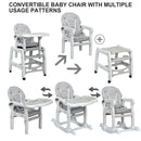 3-in-1 Baby High Chair with Lockable Universal Wheels by LJGDeals