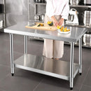 24 x 36 Inch Stainless Steel Commercial Kitchen Food Prep Table by LJGDeals