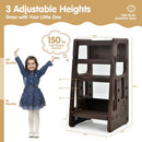 Kids Kitchen Step Stool with Double Safety Rails by LJGDeals