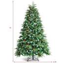 Pre-Lit Snowy Christmas Hinged Tree with Multi-Color Lights by LJGDeals