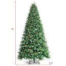Pre-Lit Snowy Christmas Hinged Tree with Multi-Color Lights by LJGDeals