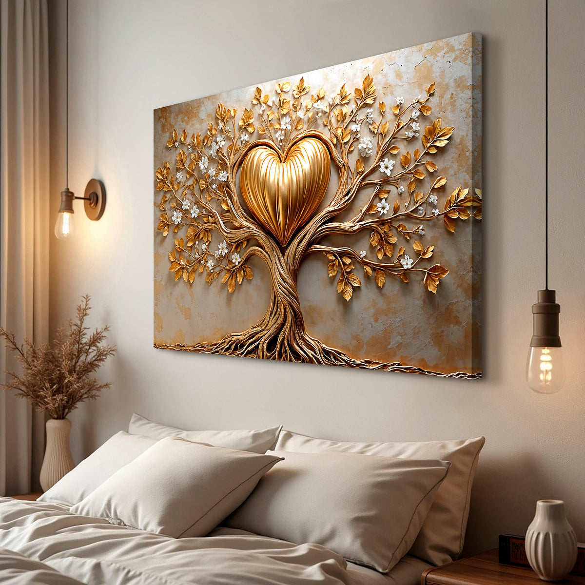 Golden Tree Heart Wall Art, photo 2 of 10