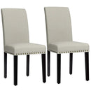 Set of 2 Fabric Upholstered Dining Chairs with Nailhead by DirectDeals