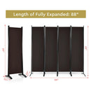 4-Panel Room Divider with Steel Frame by LJGDeals