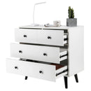 4 Drawers Dresser Chest of Drawers Free Standing Sideboard Cabinet-White by LJGDeals