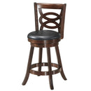 Counter Height Upholstered Espresso Swivel Dining Chair with Cushion Seat by LJGDeals