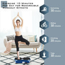 Mini Vibration Fitness Plate Machine with Remote Control and Loop Bands-Blue by LJGDeals