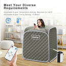 Portable Personal Steam Sauna Spa with Steamer Chair-Gray by LJGDeals