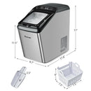Ice Making Machine with 29 Pounds Pebble Ice per Day-Silver by LJGDeals