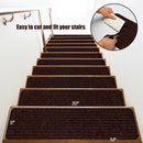 15 Pieces 30 x 8 Inch Slip Resistant Soft Stair Treads Carpet by LJGDeals