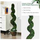 2 Pack 4 Feet Artificial Spiral Boxwood Topiary Indoor Outdoor Decor by LJGDeals