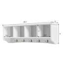 Wall-Mounted Storage Cabinet Hanging Entryway Shelf Coat Rack by LJGDeals