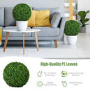 Artificial Boxwood Topiary Ball Tree Set - 15.7 Inch (2 Pieces) by LJGDeals