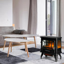 Freestanding Fireplace Heater with Realistic Dancing Flame Effect-Black by LJGDeals