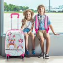 2 Pieces 12 Inch 16 Inch Green ABS Kids Suitcase Luggage Set by LJGDeals