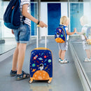 2PC Kids Luggage Set Rolling Suitcase & Backpack-Pink by LJGDeals