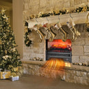 1400W Electric Fireplace Log Heater with Adjustable Flame Brightness-Black by LJGDeals