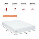 8 Inch Foam Medium Firm Mattress with Jacquard Cover by LJGDeals