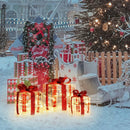 3 Pieces Christmas Lighted Gift Boxes Decorations with 60 LED Lights for Indoor and Outdoor by LJGDeals