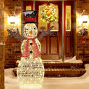 Indoor/Outdoor Christmas Lighted Snowman Decorations with Pre-Lit 80 Lights by LJGDeals