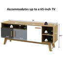 65 Inch TV Stand with 3 Storage Cabinets and 3 Open Shelves for Living Room by DirectDeals