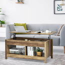 Lift Top Coffee Table with Hidden Storage Compartment and Lower Shelf for Study Room by LJGDeals