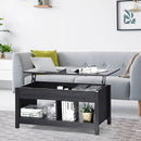 Lift Top Coffee Table with Hidden Storage Compartment and Lower Shelf for Study Room by LJGDeals