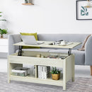 Lift Top Coffee Table with Hidden Storage Compartment and Lower Shelf for Study Room by LJGDeals