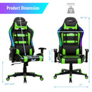 Adjustable Swivel Gaming Chair with LED Lights and Remote by LJGDeals