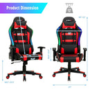 Adjustable Swivel Gaming Chair with LED Lights and Remote by LJGDeals