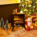 Compact Portable Space Heater with Realistic Flame Effect-Black by LJGDeals