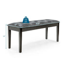 Upholstered Dining Room PU Bench Solid Wood Button Tufted by LJGDeals