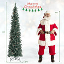 Snowy Artificial Pencil Christmas Tree with Pine Cones by LJGDeals